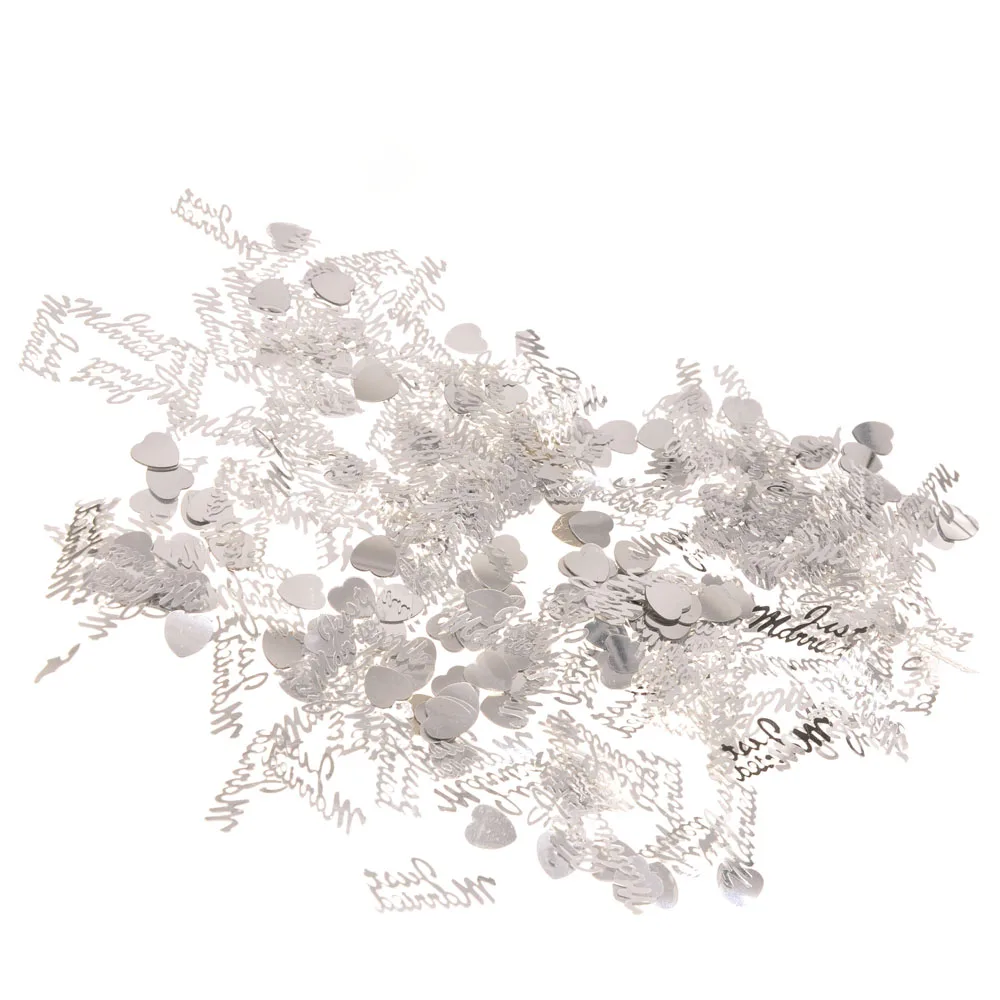 15g Hochzeit Dekore Nur Verheiratet & Herzen Rose Gold Silber Rot Konfetti Braut Dusche Scatter Jahrestag Partei Liefert – Detail 4