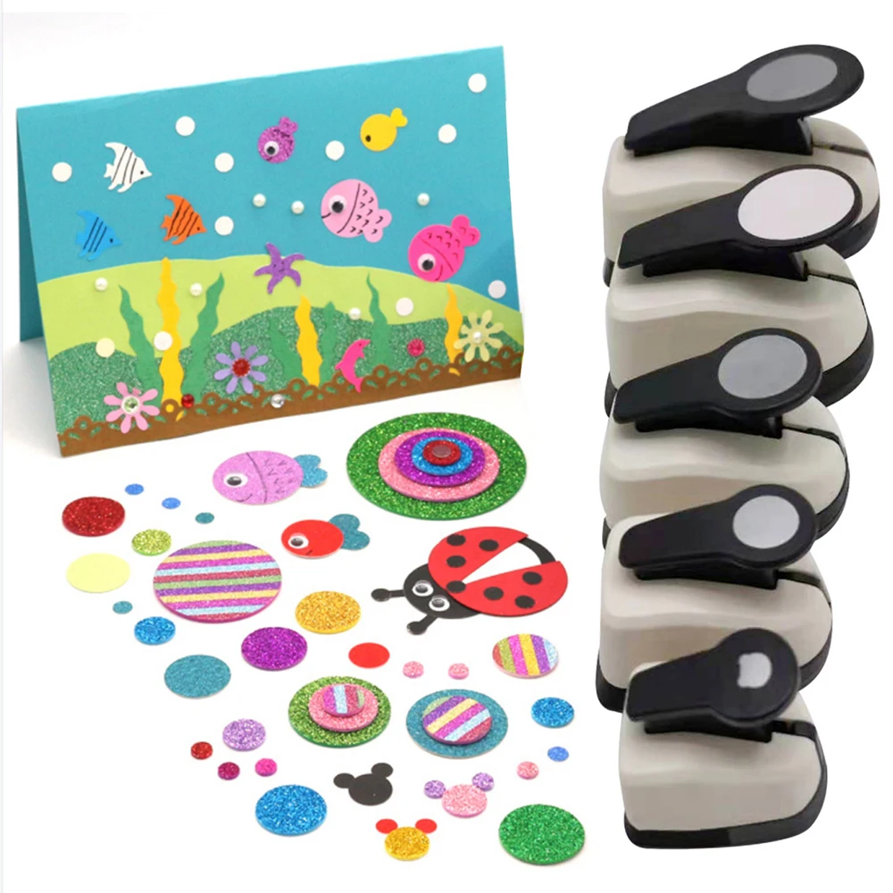 Circle Punch 9/16/25/38/50mm fai da te Craft Hole Puncher per Scrapbooking punzoni Maker Kids Scrapbook Paper Cutter goffratura più nitida