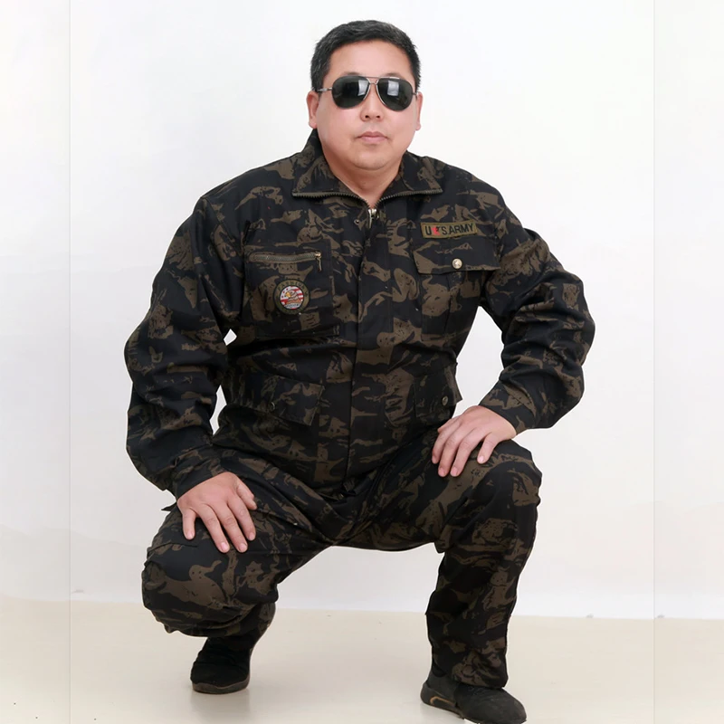 Schweißen Anzug tarnung Arbeit Kleidung Männer Bau Mechaniker Auto Reparatur Arbeiter Lose Uniformen Plus Größe Werkstatt Overall 8x