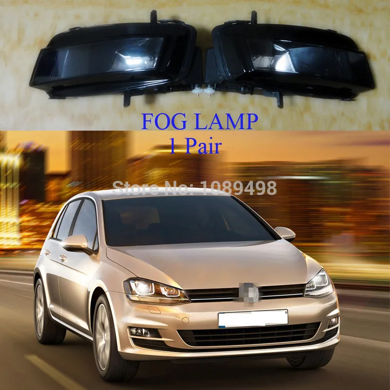 

2 Pieces/Pair front fog lamps bumper fog lights for VW MK7 Volkswagen Golf VII 7 2014