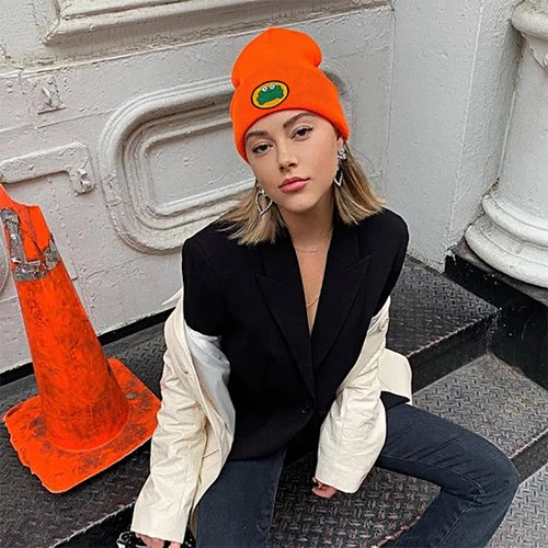 Imagen 2 del producto Lindo cosplay dibujos animados TV Parappa el rapero rana gorros de punto Unisex