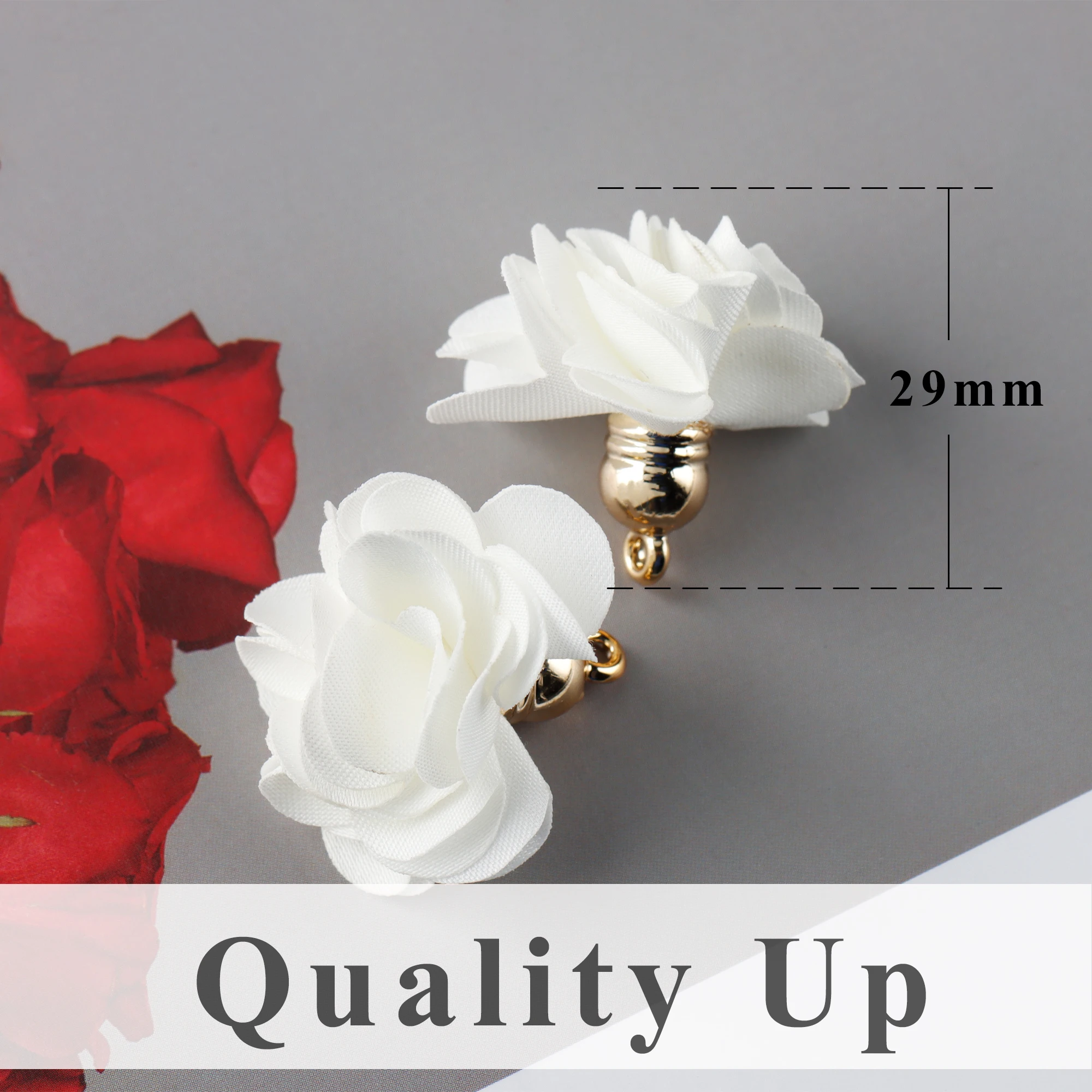 GUFEATHER L21,jewelry accessories,hand made,charms,copper,fabric,jewelry making findings,flower shape,diy pendants,10pcs/lot