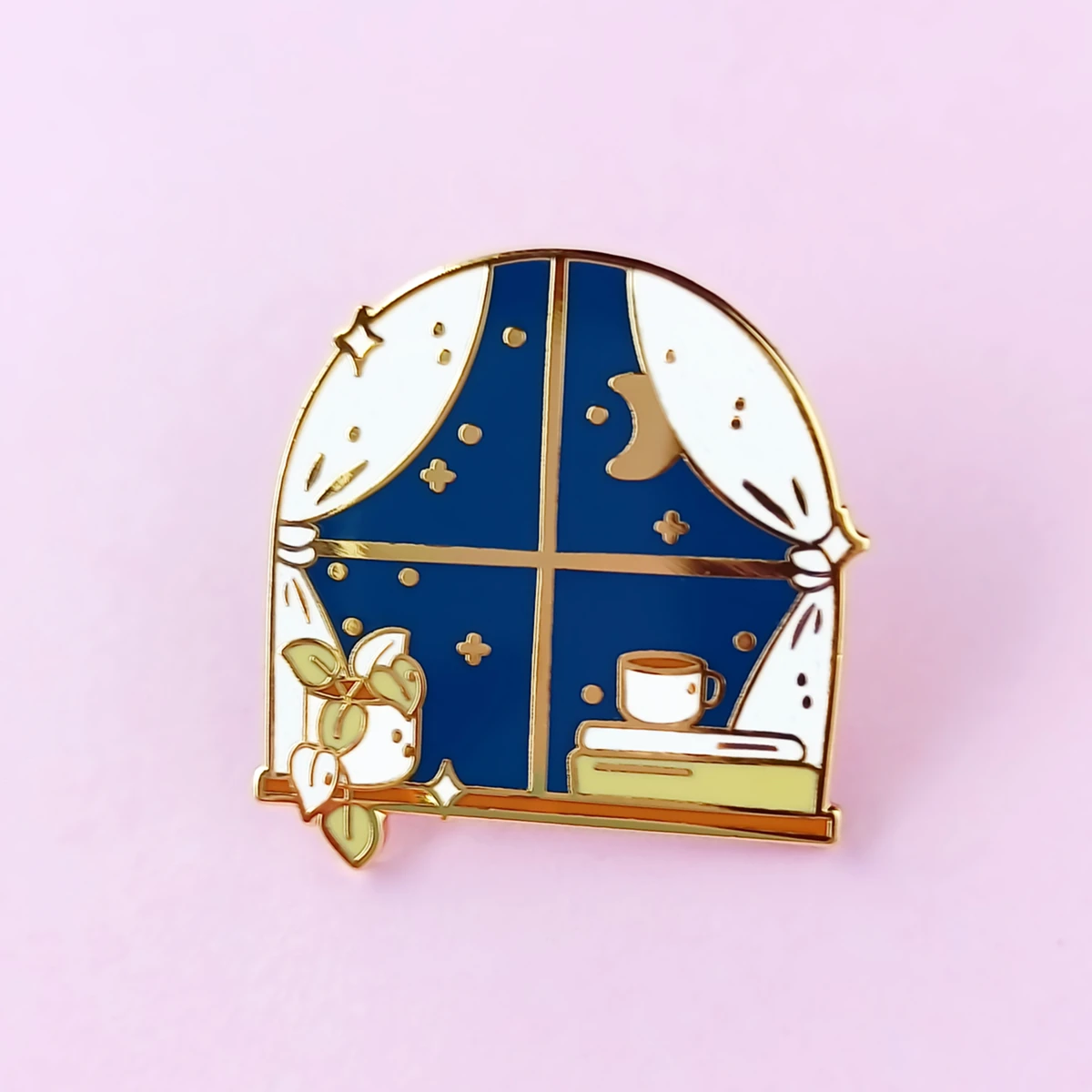 Starry Sky At Night Hard Enamel Pin Cartoon Kawaii Plant Coffee Book Metal Brooch Accessories Fashion Lapel Backpack Pin Jewelry