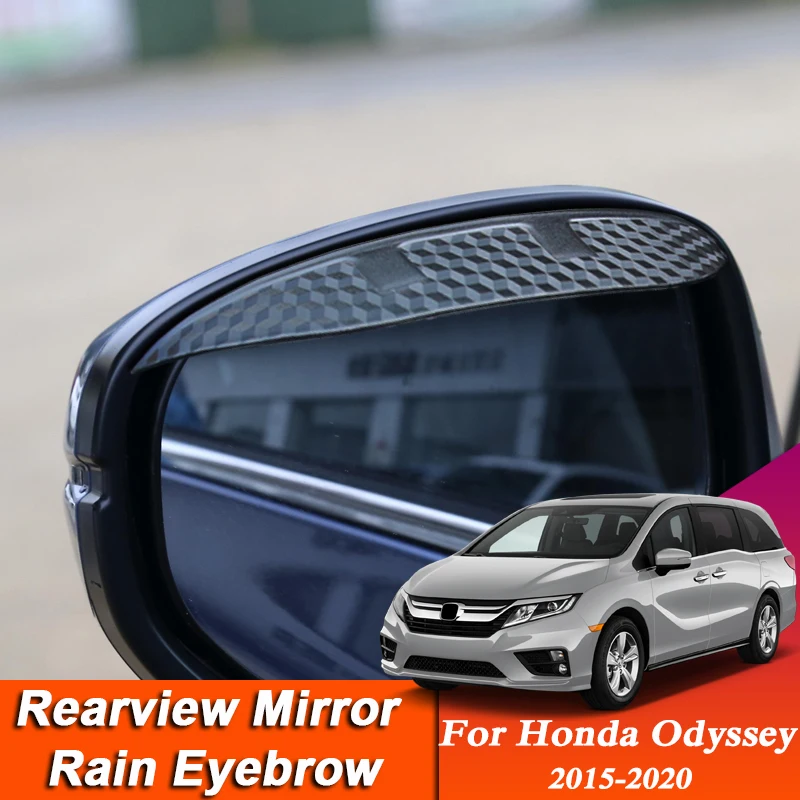 

2PCS Car-styling For Honda Odyssey 2015-2020 Carbon Fiber Rearview Mirror Eyebrow Rain Shield Anti-rain Cover External Accessory