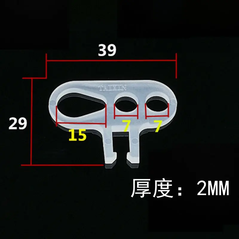 100Pieces 3 Holes Plastic Strain Reliefs Cord Grip Threading Hook to Fix Lamp Cord for Ceiling Light Fixtures