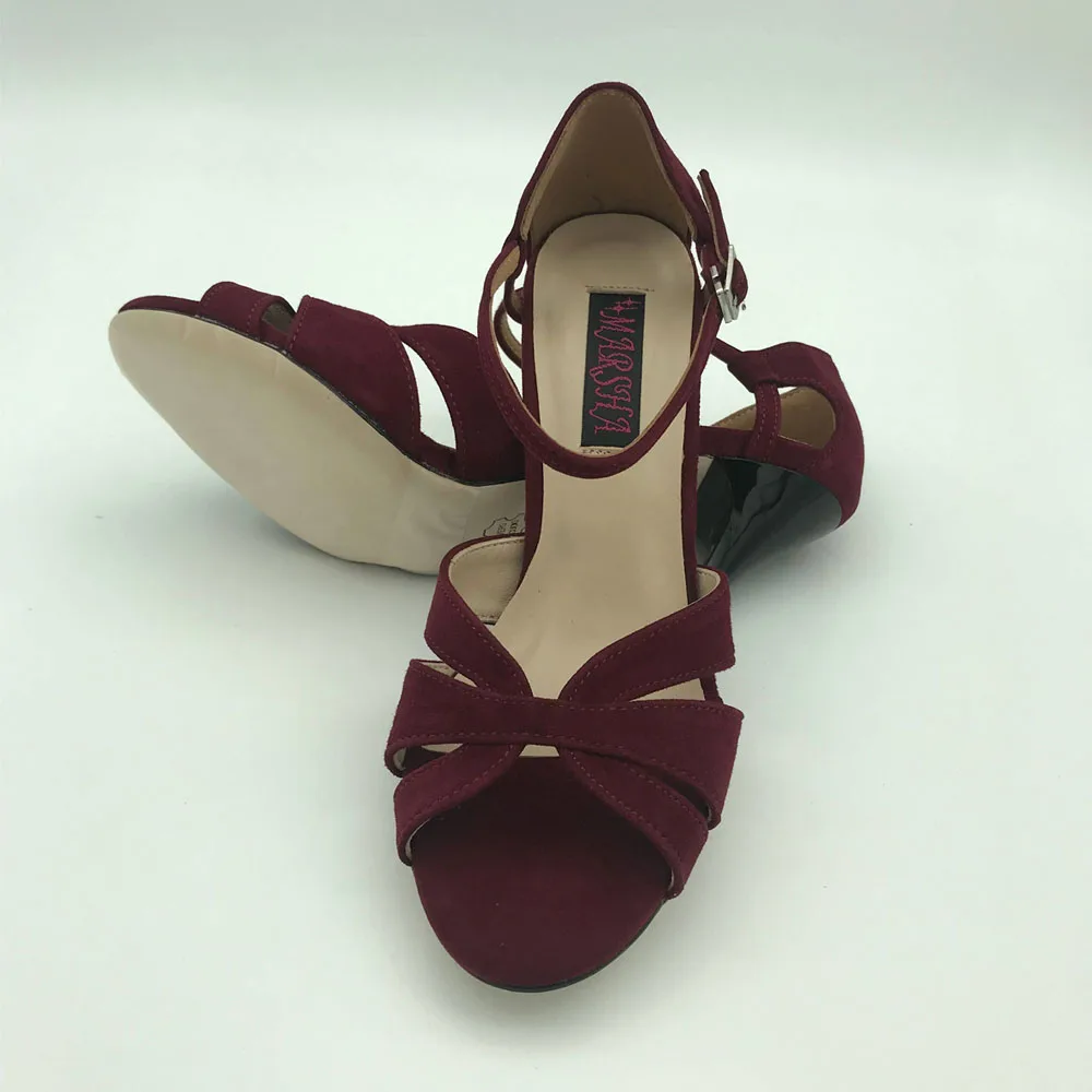 Sexy NEW Argentina Tango Dance Shoes Wedding Shoes Party Shoes for women Flamenco shoes leather outsole T6295BGS high heel