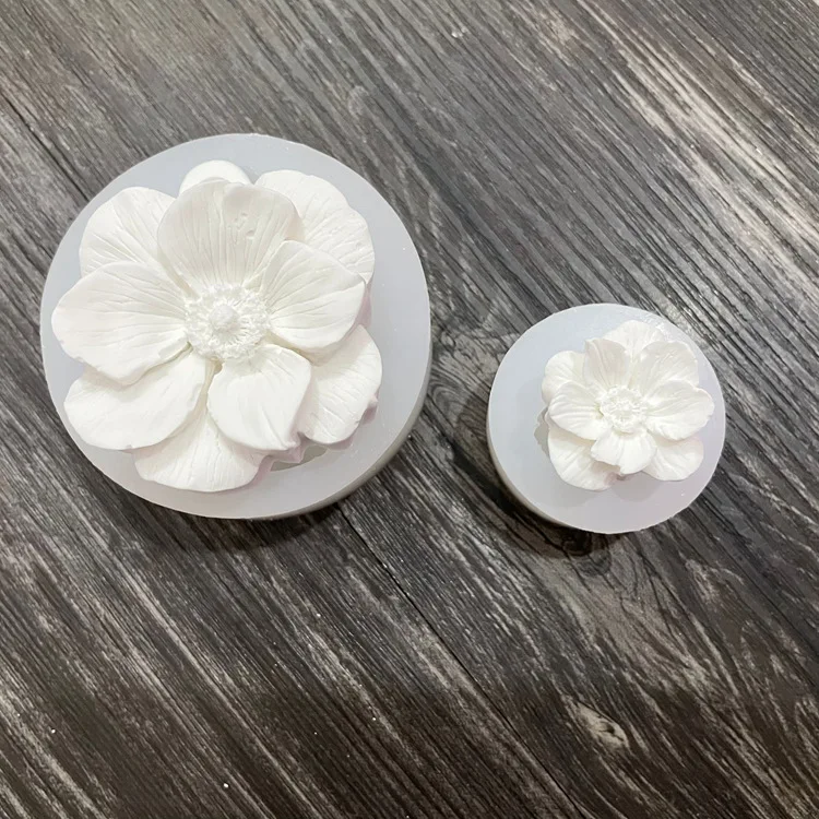 New Anemone Clay Mould Rose Flower silicone mold Aromatherapy Gypsum Candle Fondant Moulds Candy Chocolate Molds for Diy Deco