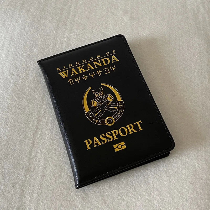 Wakanda-Capa de passaporte para passaportes, carteira de viagem estojo de couro PU, porta-documentos, capas de alta qualidade para passaportes