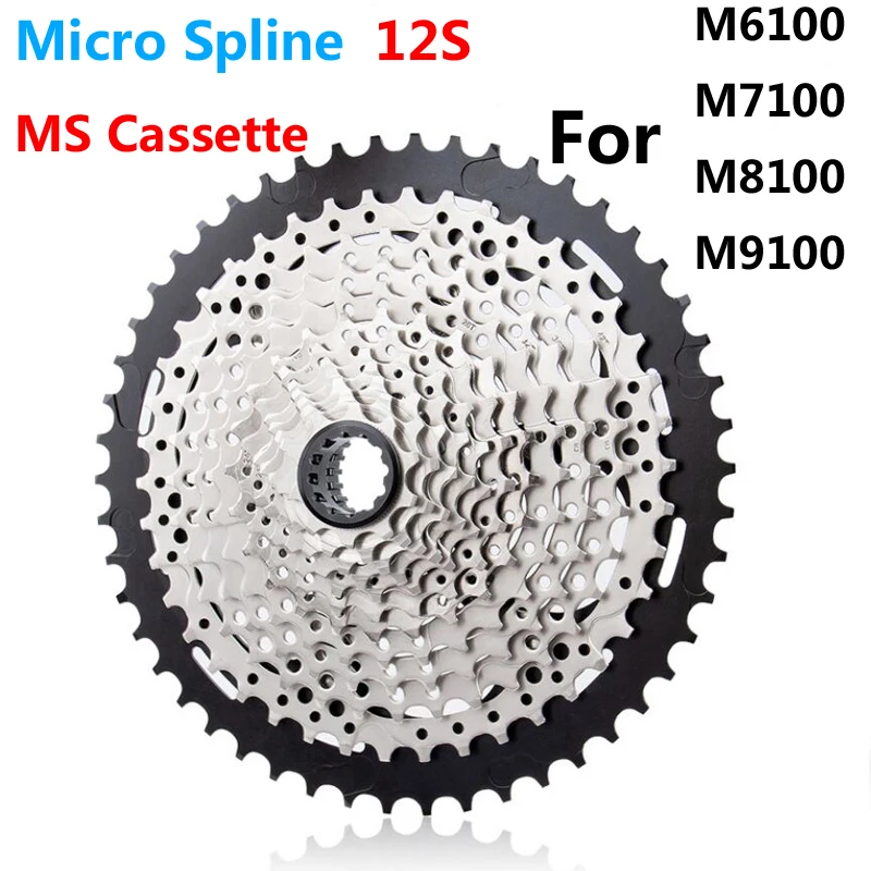 MTB Bicycle Flywheel Bike Micro Spline MS Cassette 12S 10-50T/52T 12 Speed for Shimano DEORE M6100 SLX M7100 XT M8100 XTR M9100