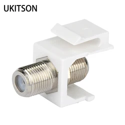 F Head TV Coax Keystone Jack F-Type Female to Female SAT Insert Coupler Nickel Plated For Satellite Television Connector