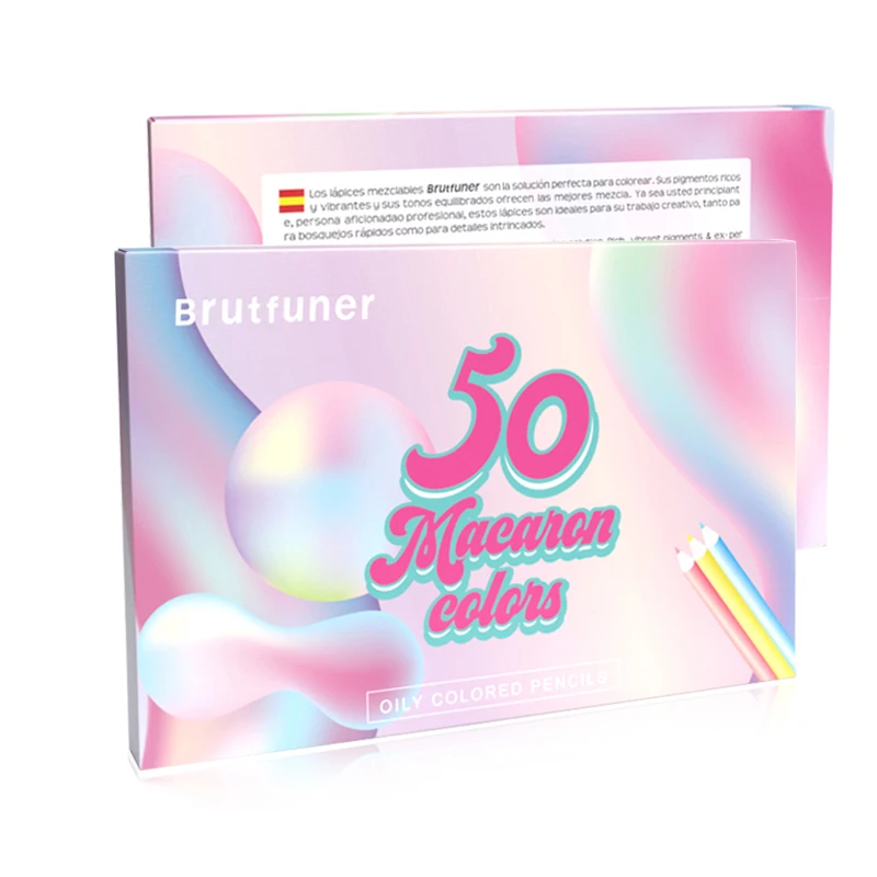 Brutfuner Macaron 12/24/50/72 Farben Professionelle Pastell Öl Buntstifte Färbung Zeichnung Bleistifte Candy Farbe Bleistift Liefert – Detail 7