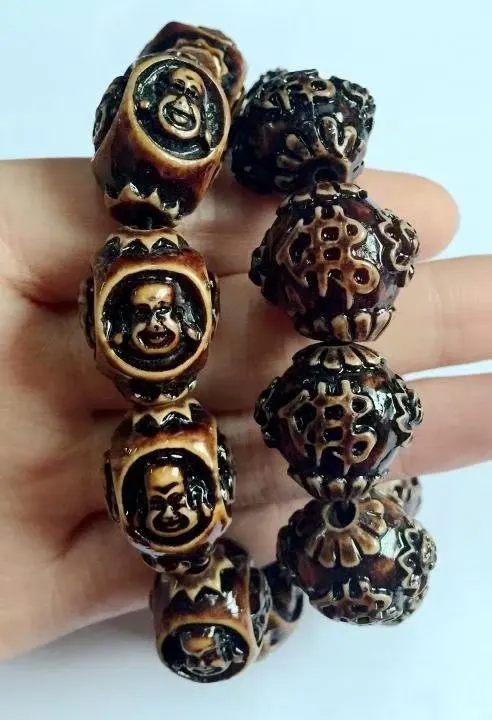 

Sale 2 pcs Buddha Totem Carving Men's limitation Biker Style Bracelets