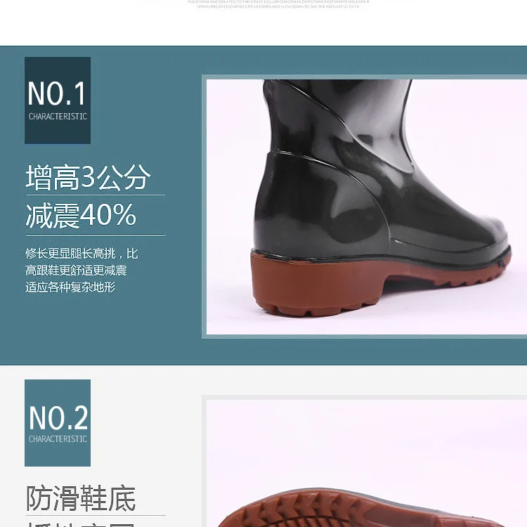Bottes De Pluie Imperméables Unisexe - Taille 36 à 45 EU | Antidérapantes, Doublure Chaude, Pour Jardin, Pêche, Travail