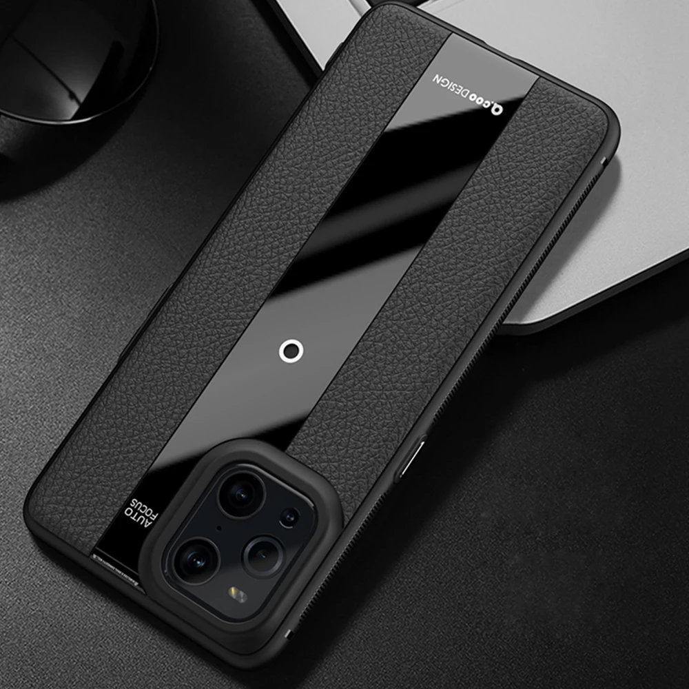 Find X3 Luxury Litchi Veins Silicone Phone Case For OPPO Find X3 Pro Ultra-thin Painting TPU Cover Coque For FindX3 Pro