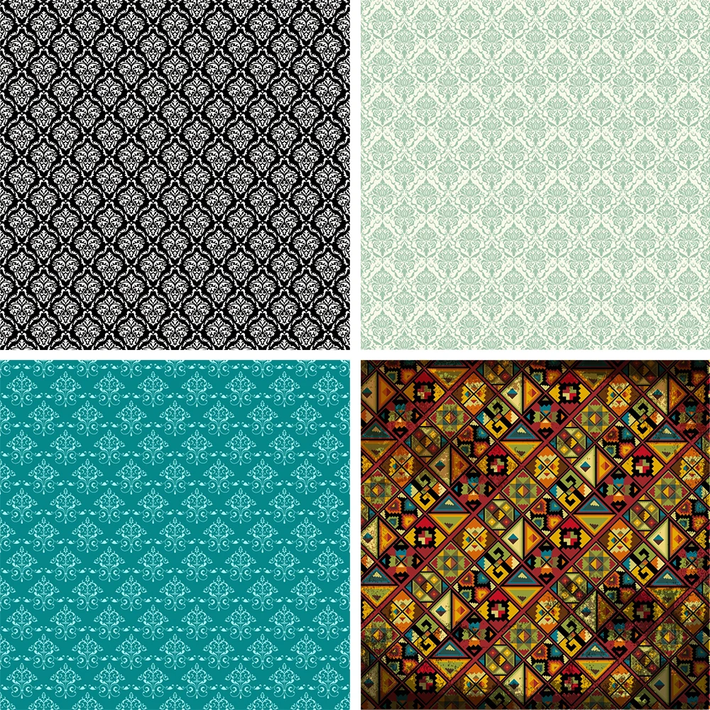 

Laeacco Old Vintage Flower Pattern Array Party Home Decor Seamless Pattern Photographic Background Photo Backdrops Photo Studio