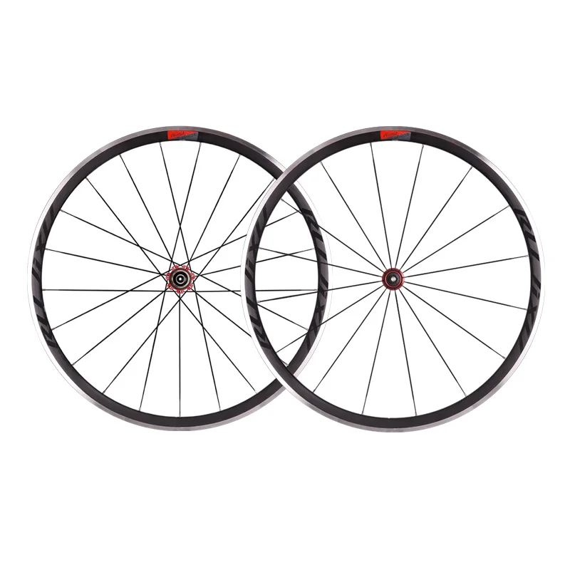 RUJIXU factory direct aluminum alloy bicycle rim front and rear 5 bearing bicycle road wheel set 700C, 30mm wheelset