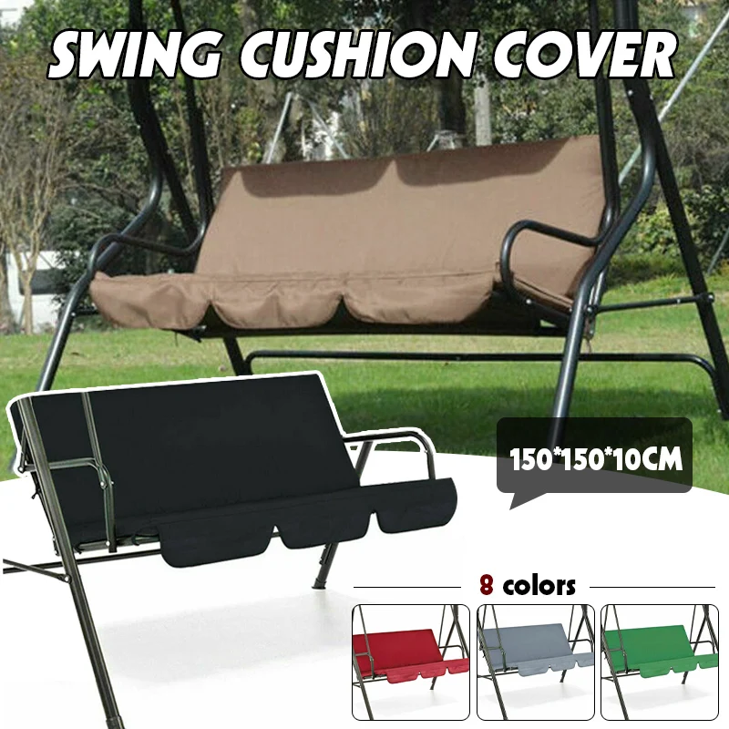 3-Seater Outdoor Swing Chair Canopies Seat Cushion Cover Waterproof Replacement For Garden Yard Furniture Cloth Hood No Frame