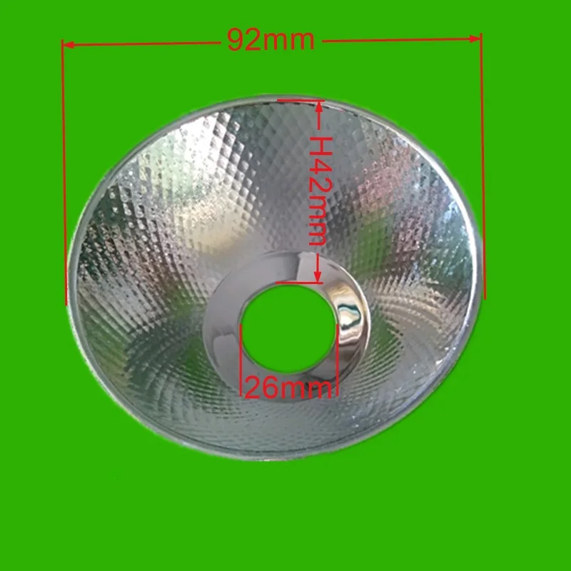 1PCS 92mm 124mm Large Optical Reflector Lens Spherical Surface Parabolic Reflector Bow COB light source Reflection cup