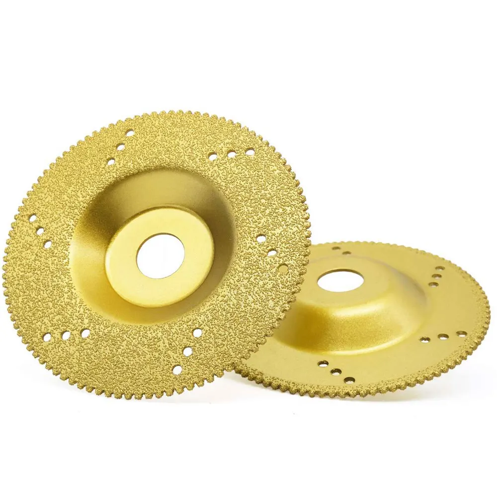 

4" 100mm Diamond Vacuum Brazed Cup Grinding Wheel Disc For Stone Marble Granite Polishing Disk Sheet 16mm Hole Arbor Saw Blades