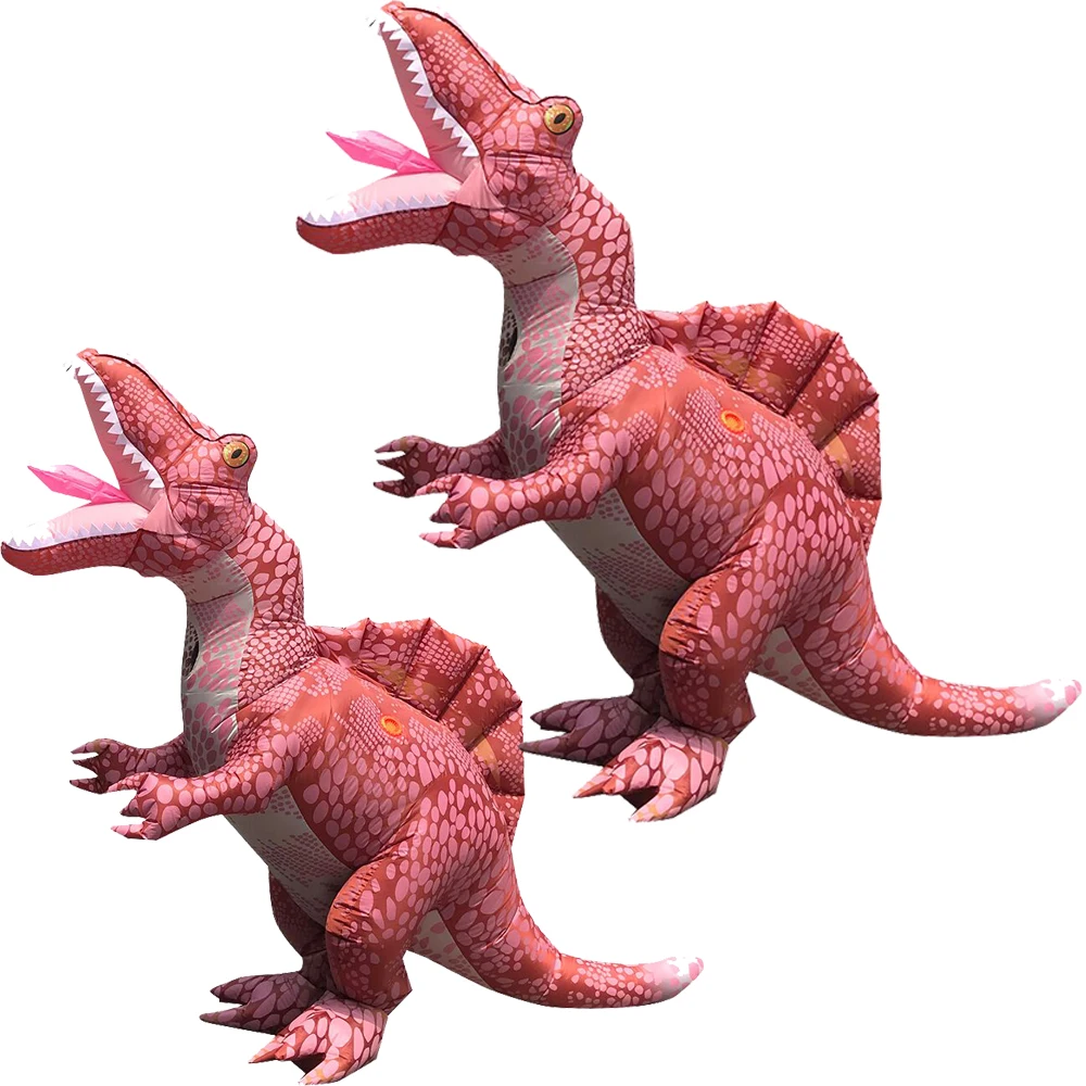 Adult Dinosaur Inflatable Costume Halloween Cosplay Anime Carnival Disfraz Dragon Velociraptor Blow Up Dress