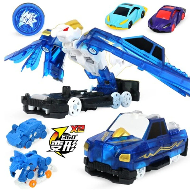 Screechers Violence Transformation Action Figure Robot Burst Deformation Car Beast Wild Mechanical Dinosaur Chariot Kids Toy BOY