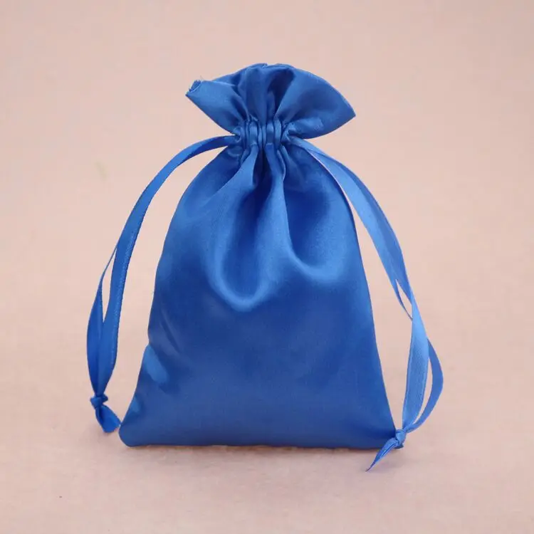 10*13cm jewlery bags custom gift wig storage and packaging drawstring human hair weave dust satin bag