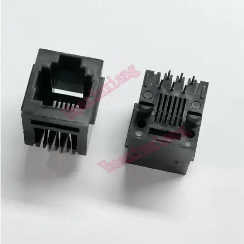 100pcs/Lot 52-6P6C RJ11 6P6C Femlae Jack/Socket Connector 180 Degree Vertical Black With Edge For Phone