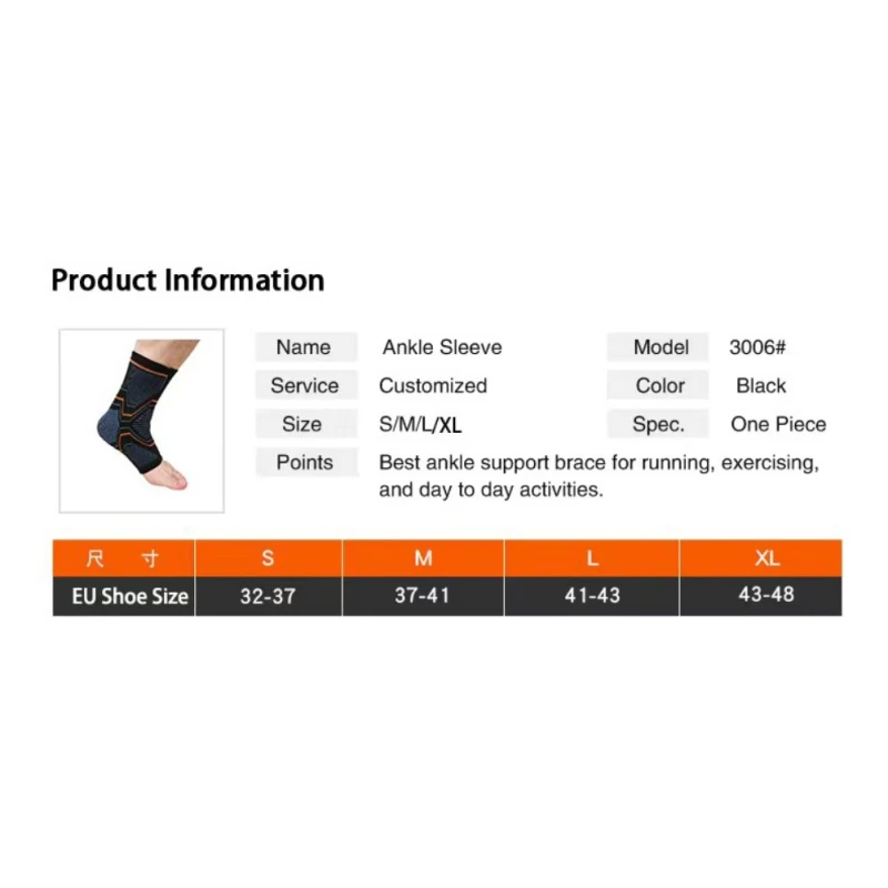 1 PCS Protective Ankle Support Basketball Football Ankle Brace Compression Nylon Strap Belt Ankle Protector Socks