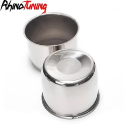 1pc 108mm 4.25in Push Through Center Cap For Trailer/Truck Stainless Steel Chrome Rim Cover Bore 3.66in Tall Hubcap Accessories