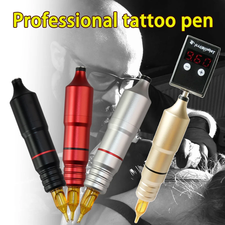 

Professional Tattoo Rotary Machine Pen With Wireless Tattoo Mini Power Tattoo Machine 4 color for Eyebrow Lips Tattoo