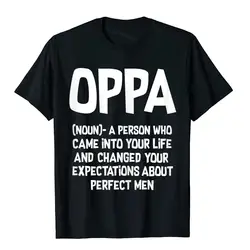 Oppa Definition K-Drama Fan Korea Saranghae Love Hangul T-Shirt 3D Style Top T-Shirts For Men Cotton Tees Party New Design