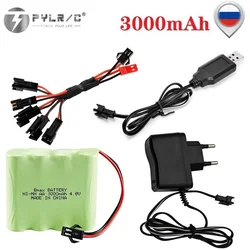 Upgrade 4.8v 3000mAh NI-MH Rechargeble Battery + 5in1 charger for Electric toys RC Cars Boat Ship Tank Robots Guns Lighting tool