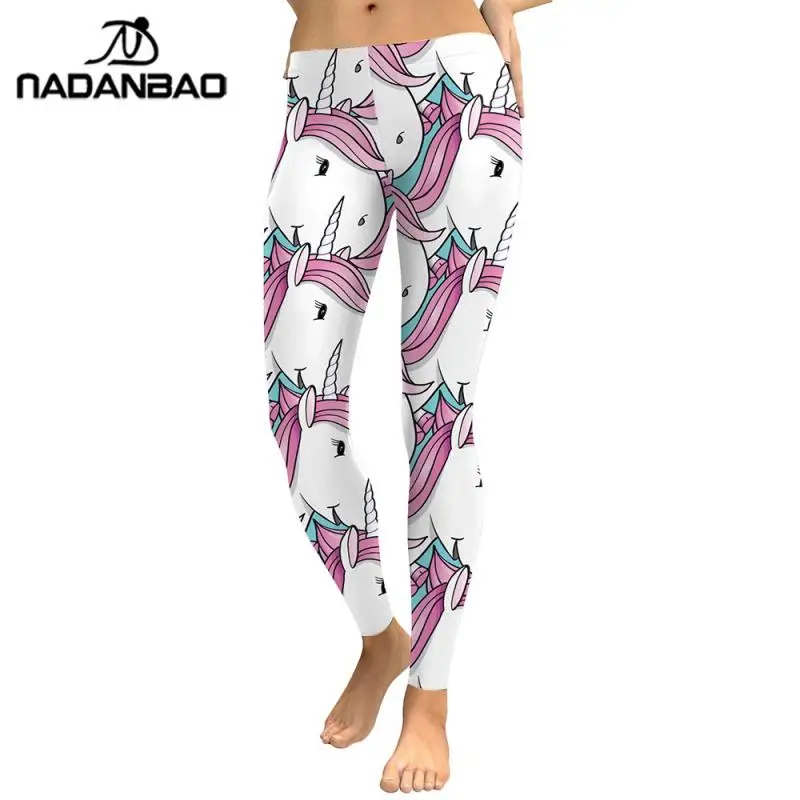 Nadanbao 2022 Unicorn Party Serie Leggings Vrouwen Kleurrijke Digitale Print Sexy Leggins Casual Workout Fitness Broek