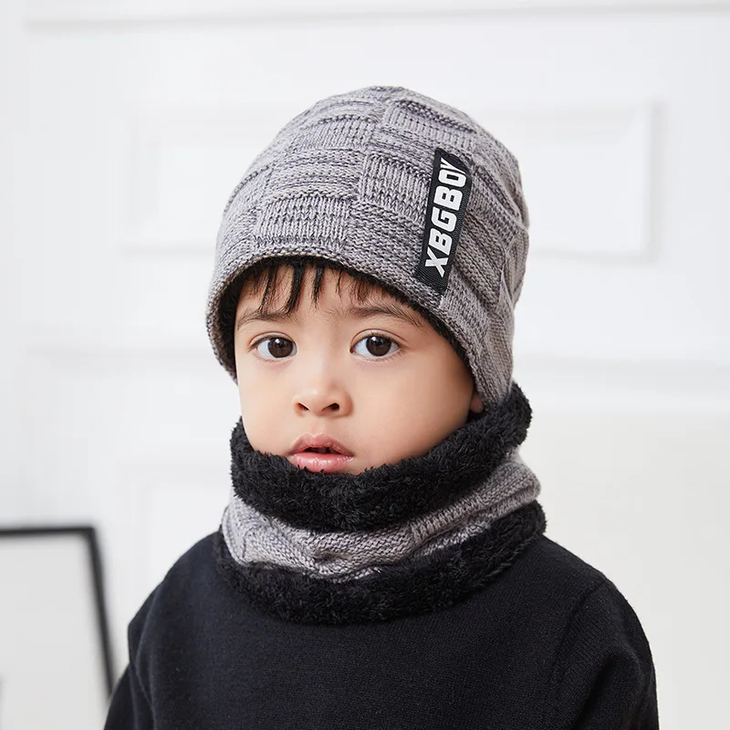 Panama men\'s plush knitted pullover with a cold hat, warm and windproof, and a fashionable outdoor scarf  K215