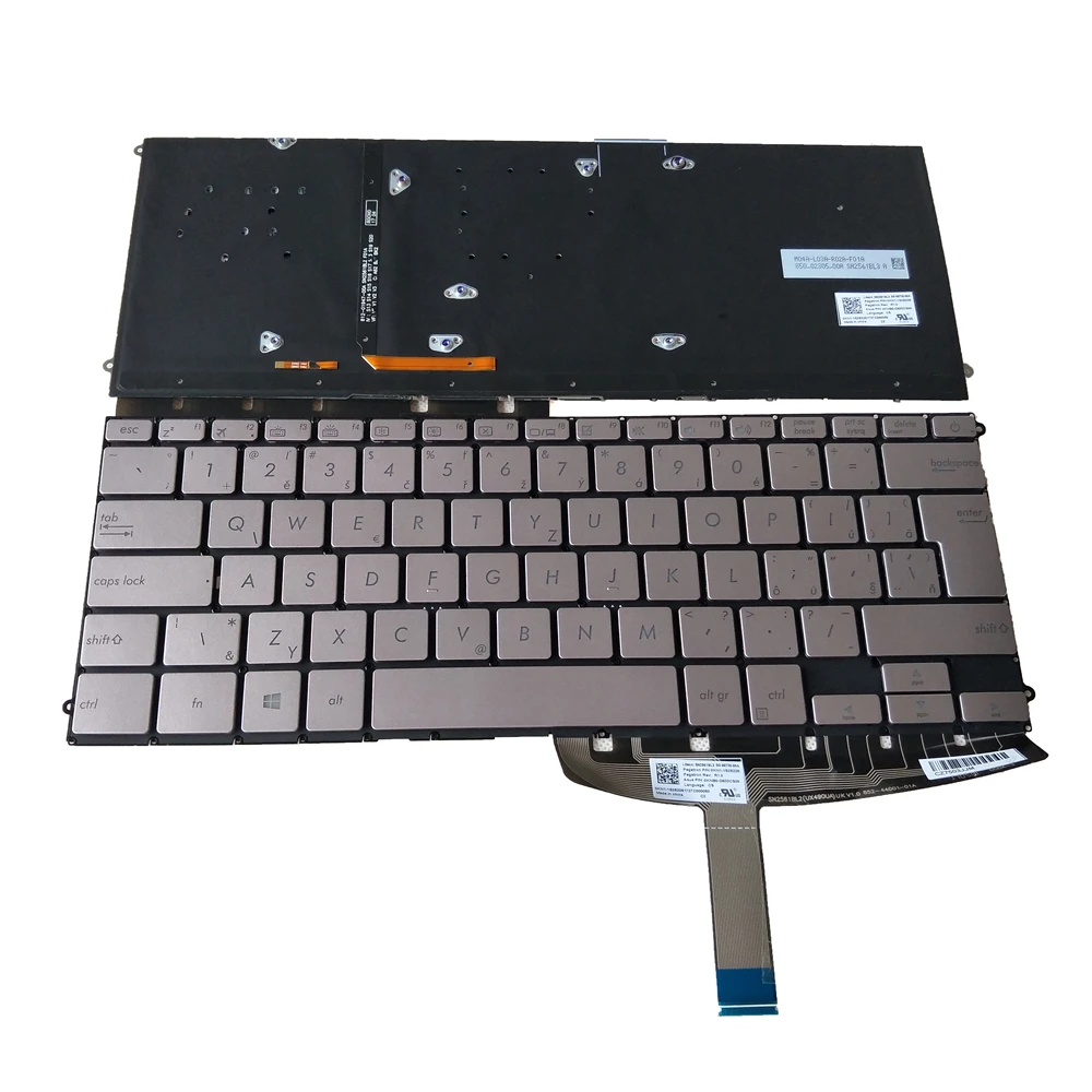 Laptop Backlit UX490 Slovakia Swiss Thai Turkish Arabic Backlight Keyboard For ASUS Zenbook UX490CA UX490UA Notebook Keyboards