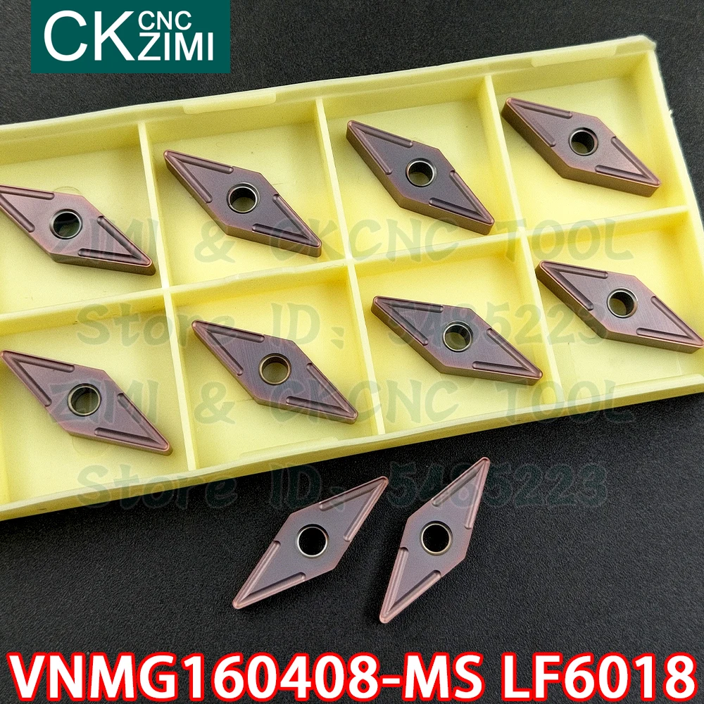 Ferramenta de inserção para torno externo, ferramenta de torno de metal cnc para aço inoxidável com inserções de VNMG160408-MS lf6018 vnmg 160408 ms lf6018