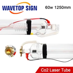 WaveTopSign tubo Laser Co2 lunghezza 1250mm 60W tubo di vetro Laser Dia.60mm uso per macchina da taglio per incisione Laser CO2