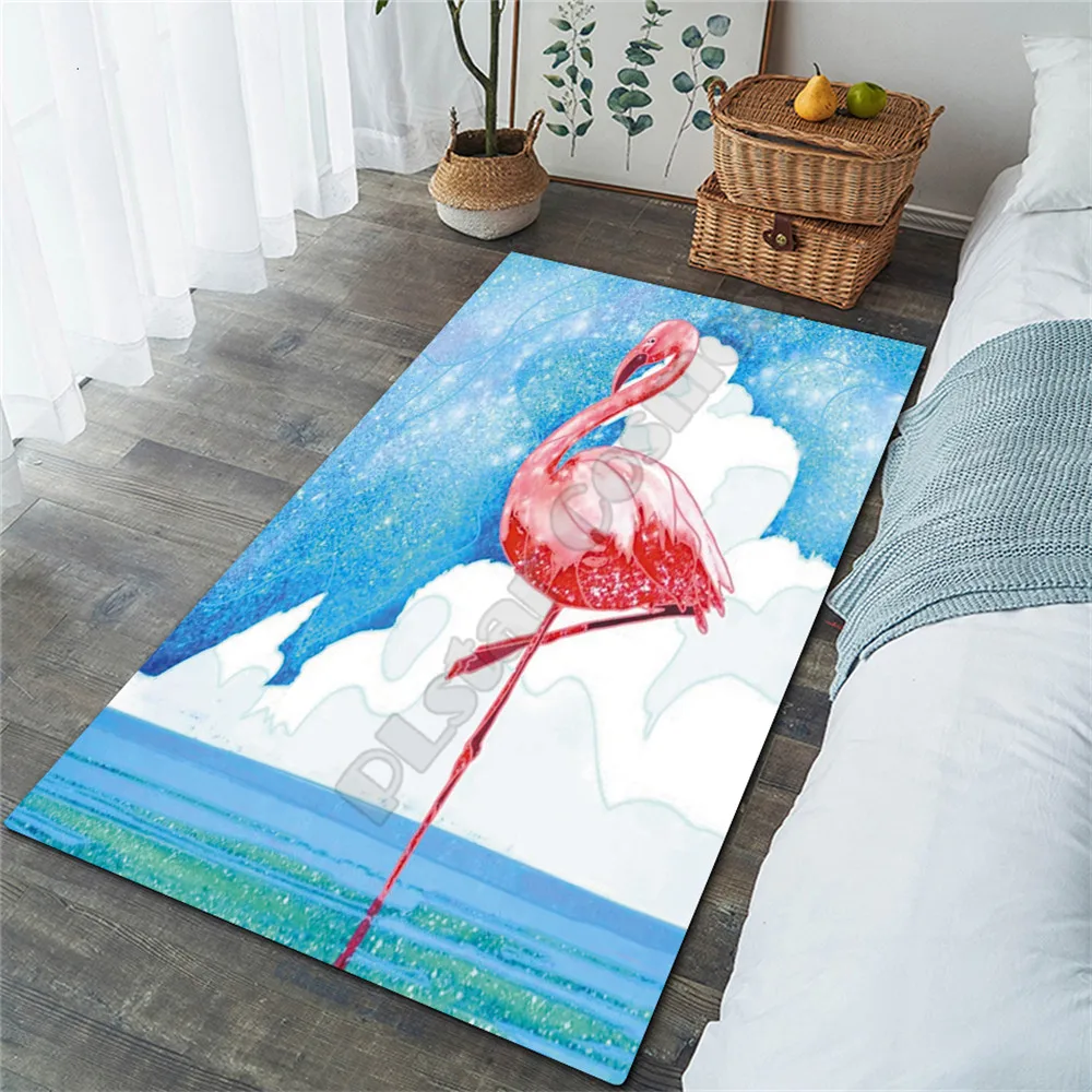 

Flamingo Rug 3D All Over Printed Carpet Mat Living Room Flannel Bedroom Non-slip Floor Rug 05