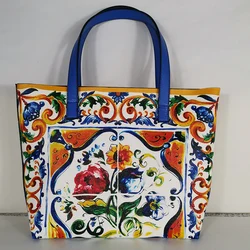 Famoso designer del fumetto Borsa Da Viaggio Sacchetto Dei Bagagli di Grandi Dimensioni di Grandi Dimensioni Retrò Borsa Grande Shopping Bag Capacità di Arcobaleno Shopping Bag