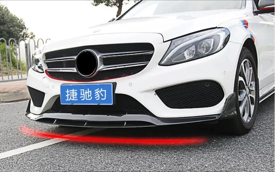 Car carbon fiber Front Bumper Lip Spoiler Auto Car Diffuser Fits For Benz W205 C180 C200 C300 C43 W117 CLA180 CLA200 CLA250 AMG