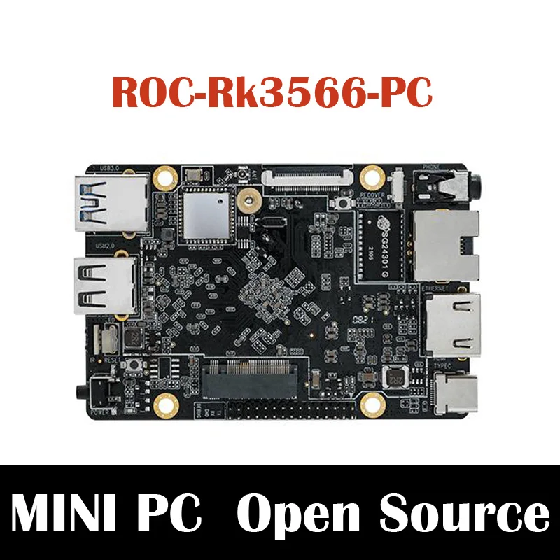 Rk3566 Development Board ROC-RK3566-PC Motherboard IoT Edge Computing Industrial Control Artificial Intelligence Cloud Terminal