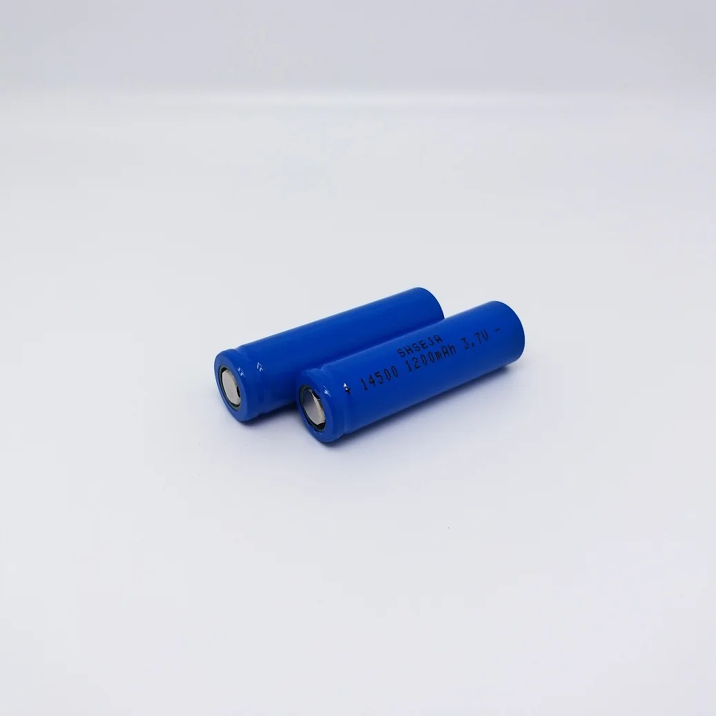 New product AA 14500 1200mAh 3.7v rechargeable li ion Batteries led flashlight Flat Top Battery