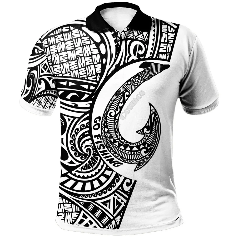 Hawaii Polo Shirt Go Fishing Summer 3D Printed Polo Shirt Men for Women Short Sleeve T-shirt 01