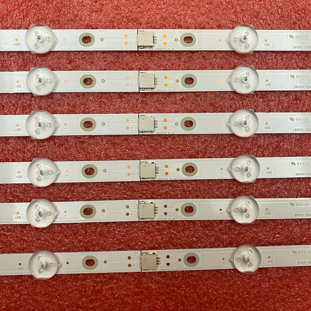 New 12 PCS LED backlight strip for 55PUS7503 55PUS6162 55PUS6262 55PUS6753 55PUS7303 55PUS6703 LB55073 V1_02 55PUS6412 55PUS6503