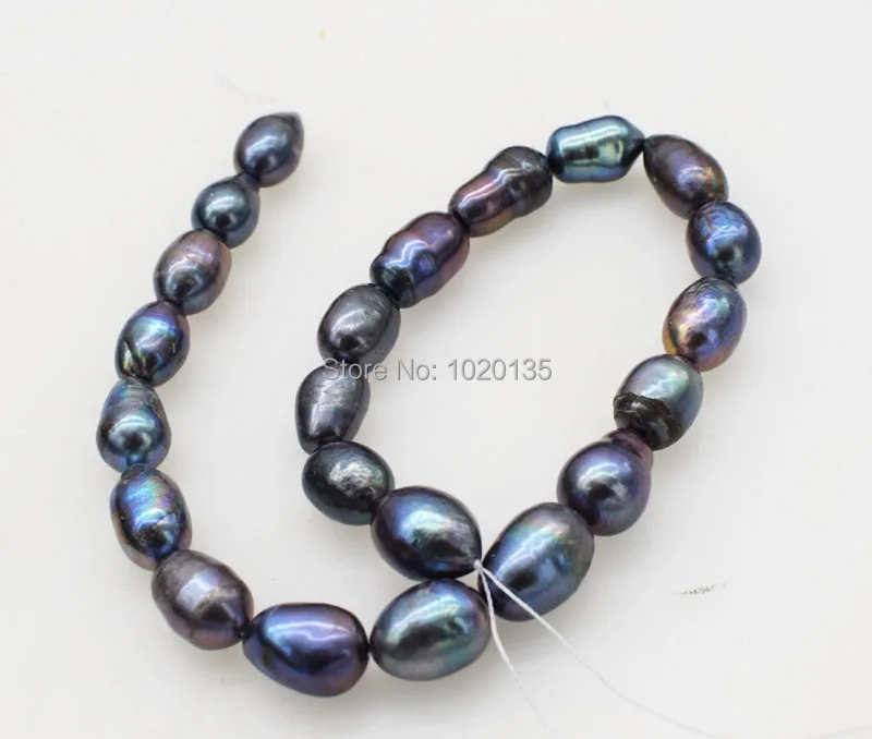 

loose beads freshwater pearl black egg 15-18mm 15" for making jewelry necklace FPPJ wholesale