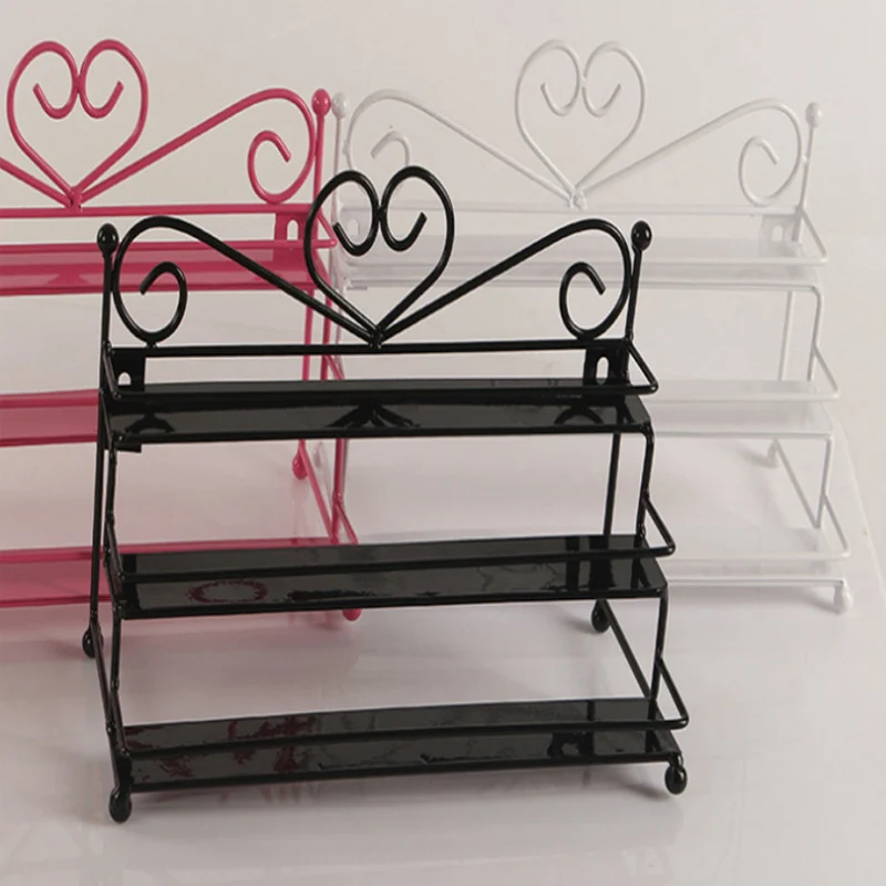 

New Metal Nail Polish Racks 3 Tier Nail Polish Holder Display Table Top Wall Rack Organizer