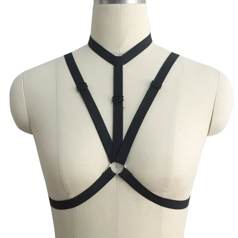 

Body Harness Belt Elastic Adjust wedding Garter Belt Goth Sexy Lingerie Punk Crop Top Harness Fetish Bondage Body Cage