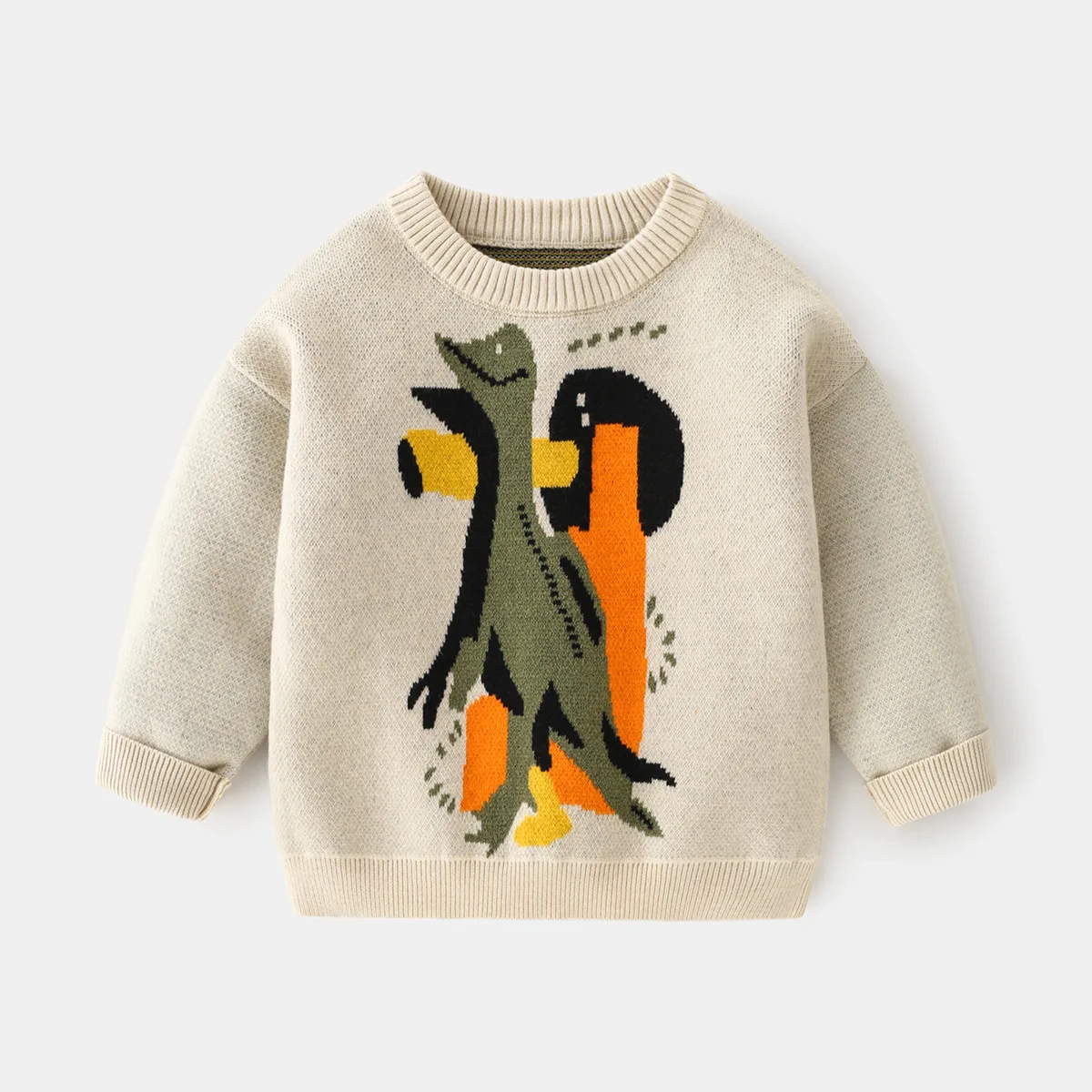 New 2020 Kids Children Pullover Sweater Autumn Winter Boys Cute Cartoon Dinosaur O-neck Knitted Jumper Sweaters Tops Clothing