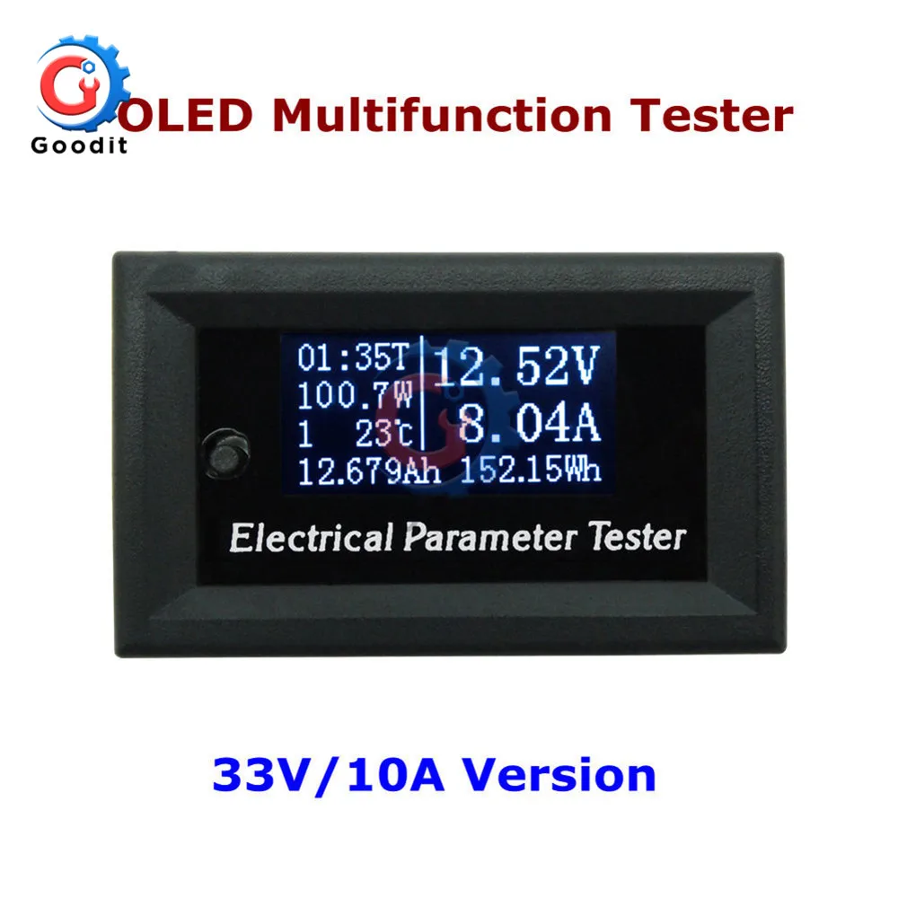 OLED 100V/10A DC Voltmeter display monitor tester Current Meters Charger voltage ammeter battery power supply capacity detection