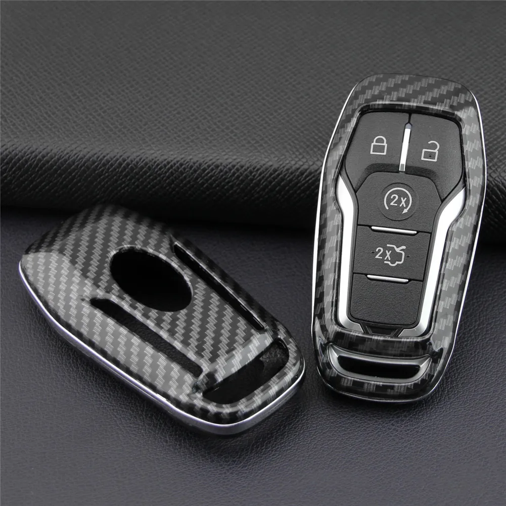 Key Case Fob Bag Holder ABS Hard Shell Cover Parts Fit For Ford Edge Explorer F150